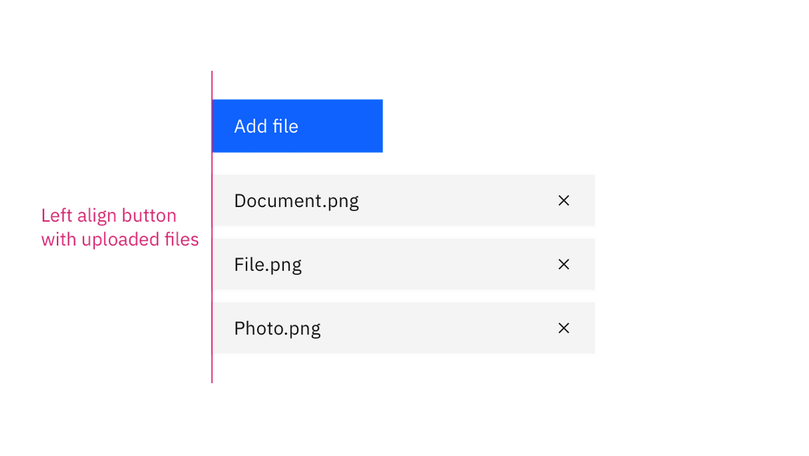 File uploader left alignment